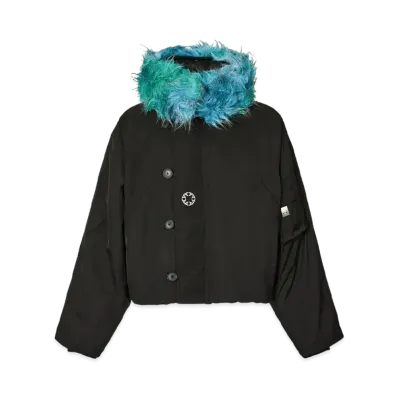 1017 ALYX 9SM Nylon Logo Parka with Print "Black/White"