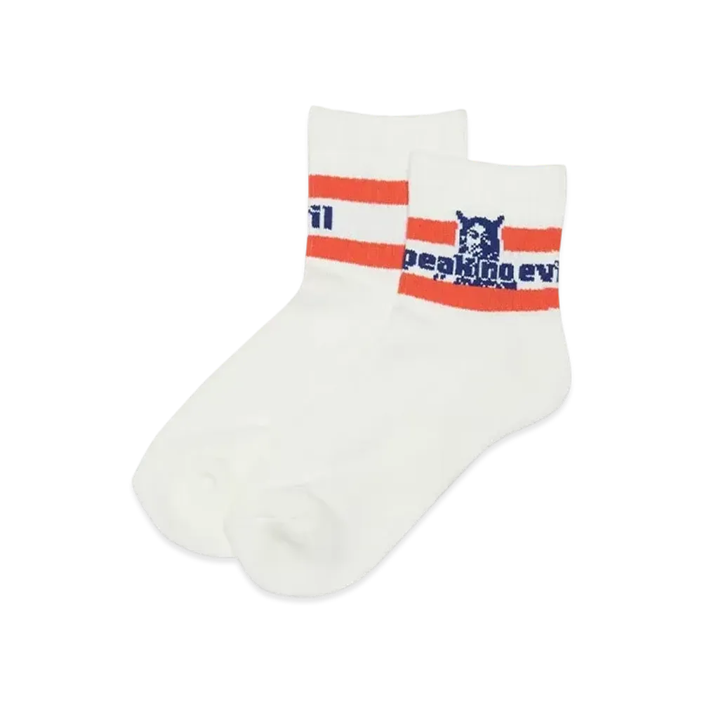 HYSTERIC GLAMOUR Speak No Evil Socks "Orange"