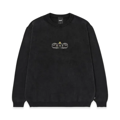 HUF WINTER 25 Worldwide Clothiers Sweater "Black"