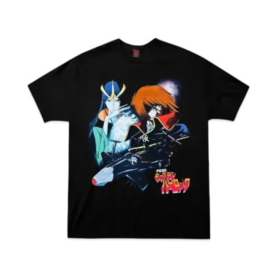 Geeks Rule x Captain Harlock Silkscreen Printing T Shirt "Black"