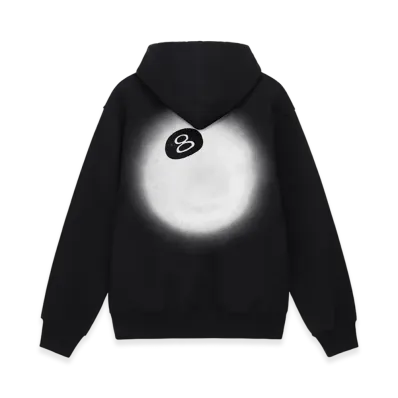 Stussy 8 Ball Fade Hoodie "Black"