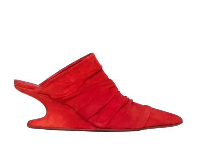Rick Owens Women's SS26 Cantilever 6 Sharp Sabot Suede Leather "Carnelian"