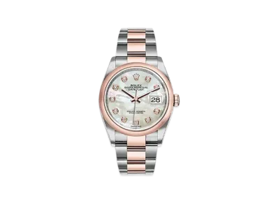 ROLEX Date-Just 36 10P White Shell Dial 10P Diamonds 126201NG