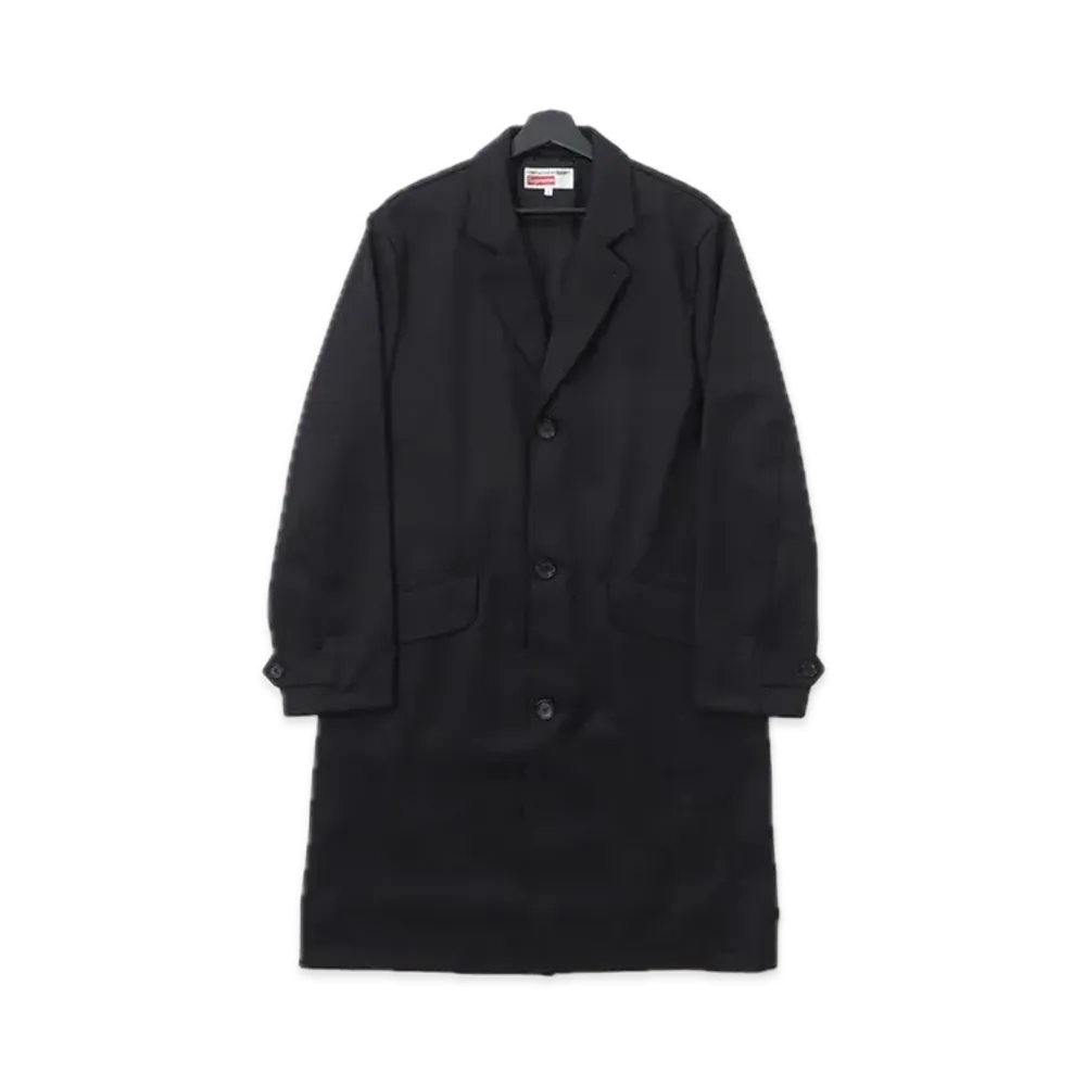 Supreme x COMME des GARCONS SHIRT Wool blend Overcoat "Black"