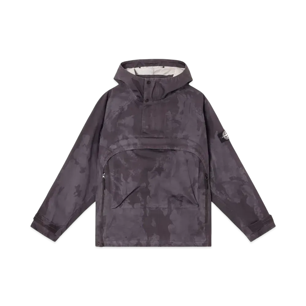 Stone Island 4100023 Raso Gommato 3L Laser Camo "Lead Gray"