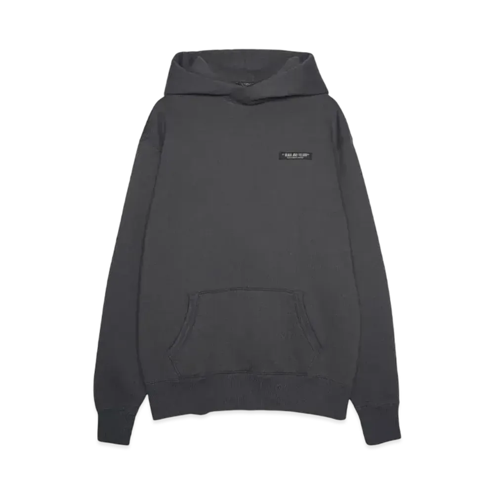 RATS FLEECE CROSS NECK HOODIE "CHARCOAL"