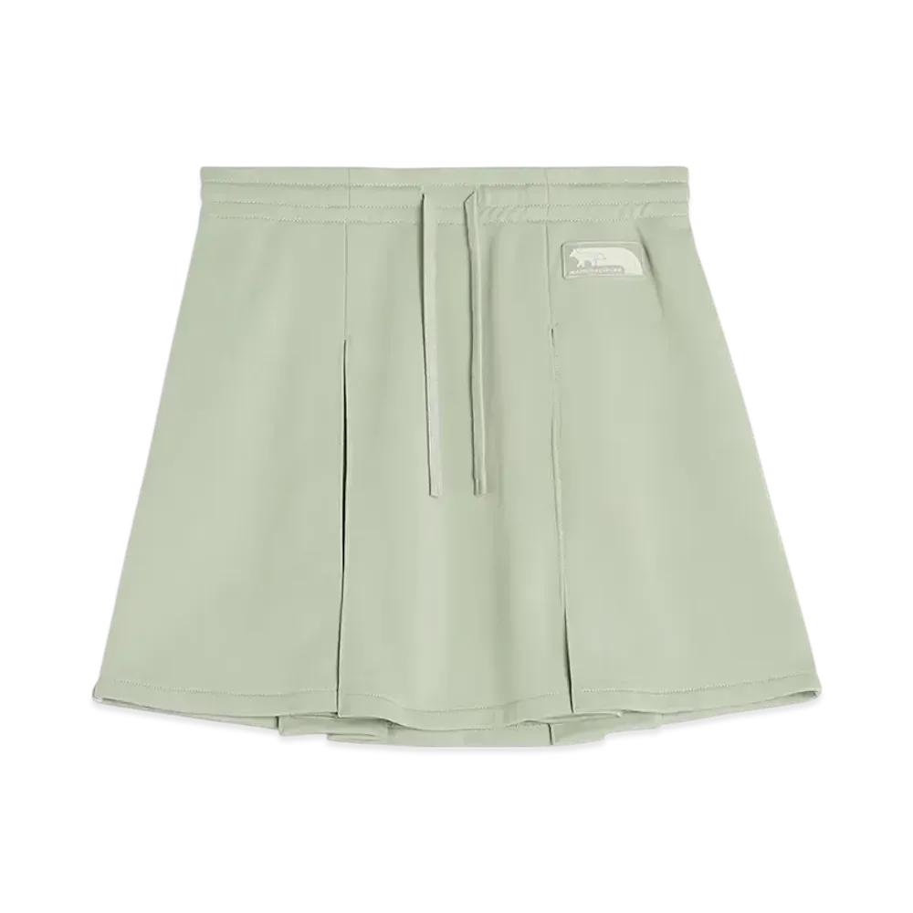 Maison Kitsune Flash Fox Mini Pleats Skirt "Court Green"