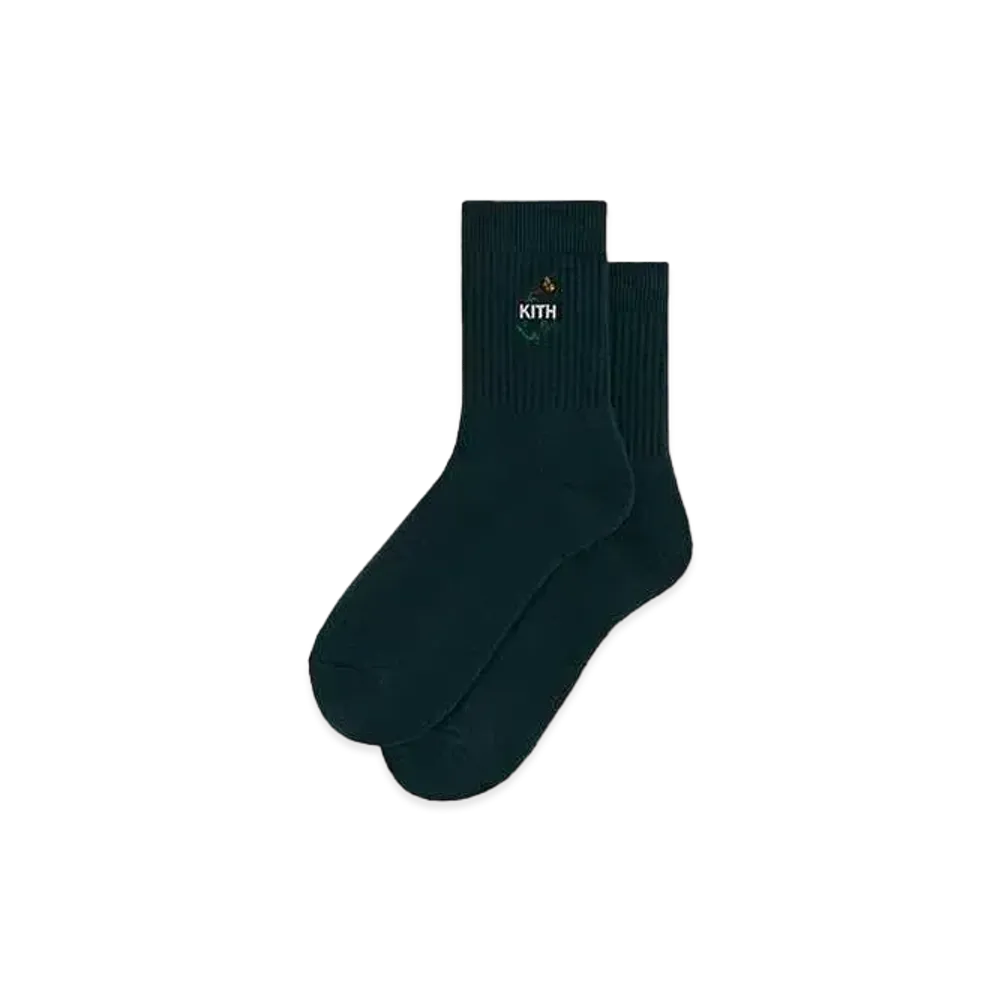 Kith Butterfly Box Logo Mid Crew Socks "Stadium "