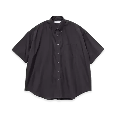Graphpaper Easy Care Poplin S/S Oversized B.D Shirt "Black"