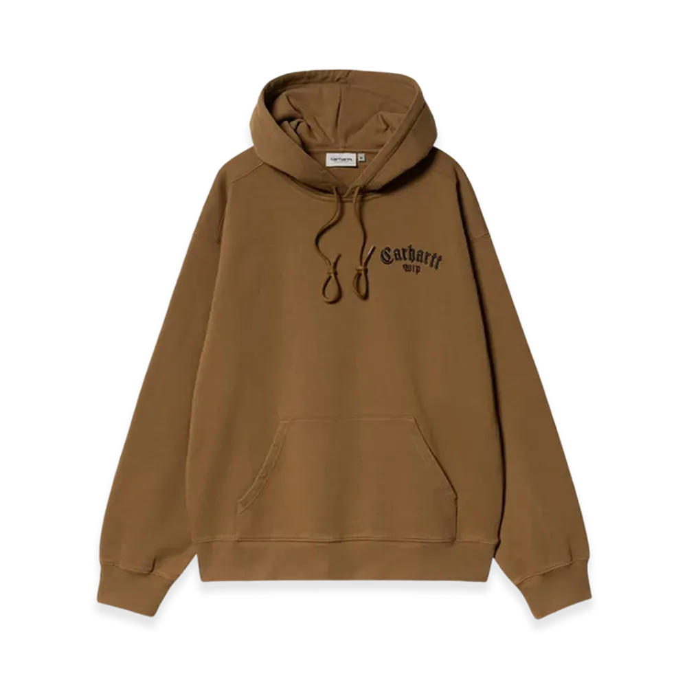 Carhartt WIP Hooded Onyx Script Sweatshirt "Hamilton Brown"