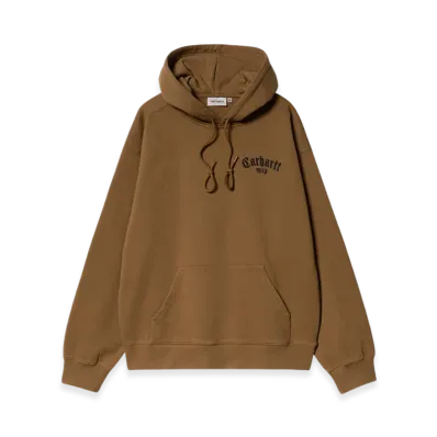 Carhartt WIP Hooded Onyx Script Sweatshirt "Hamilton Brown"