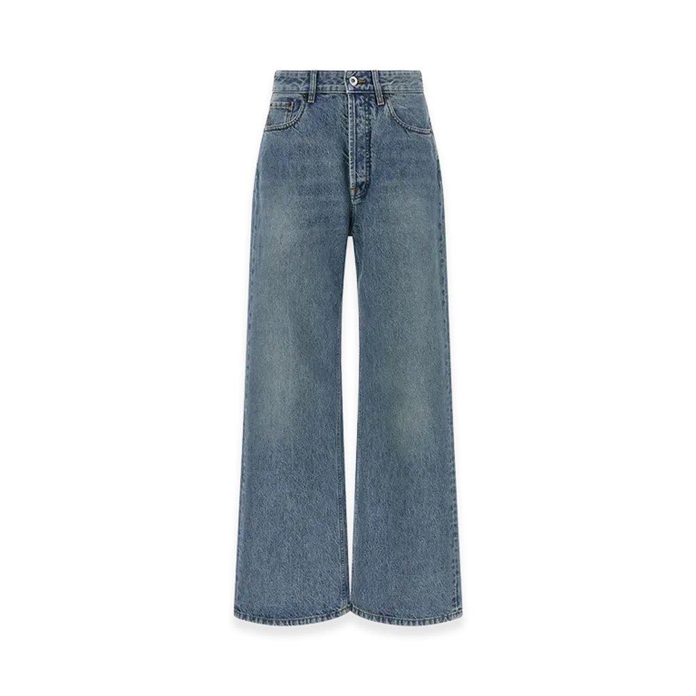 MIU MIU Women's Logo Embroidery Jeans "Blue"