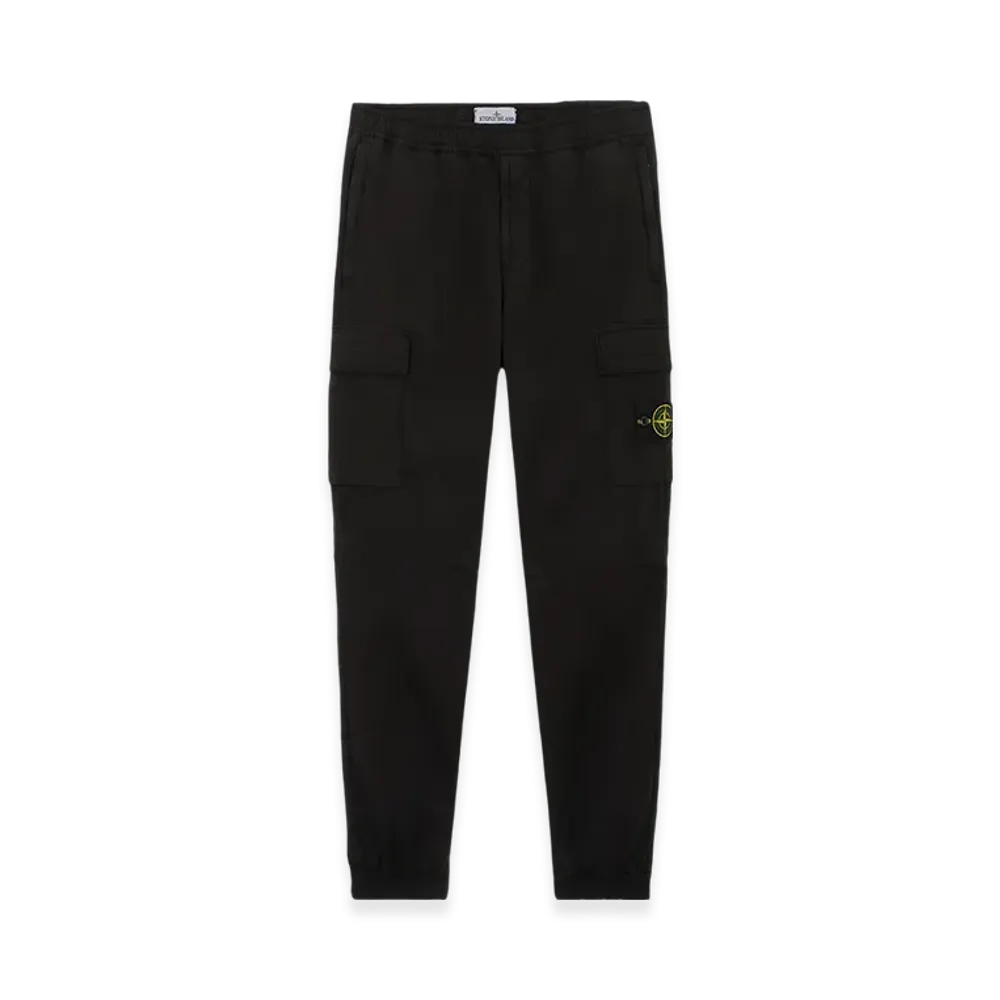 Stone Island 31310 Supima Cotton Twill Stretch TC Regular Tapered Fit Jogger Cargo Pants - 24FW "Black"