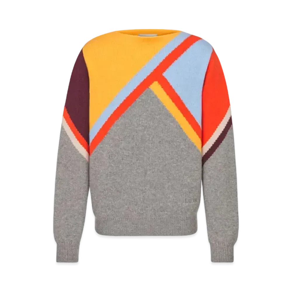 Dior Sweater Cashmere Intarsia "Multicolor"