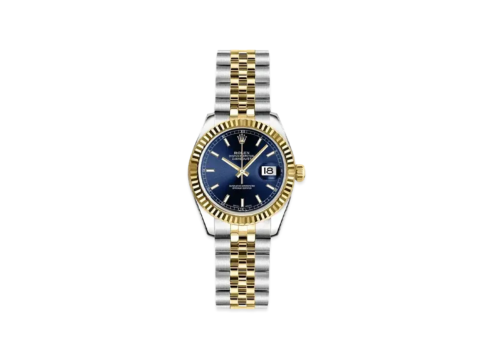 ROLEX Lady-Datejust "Blue/Stainless Steel/Yellow Gold"