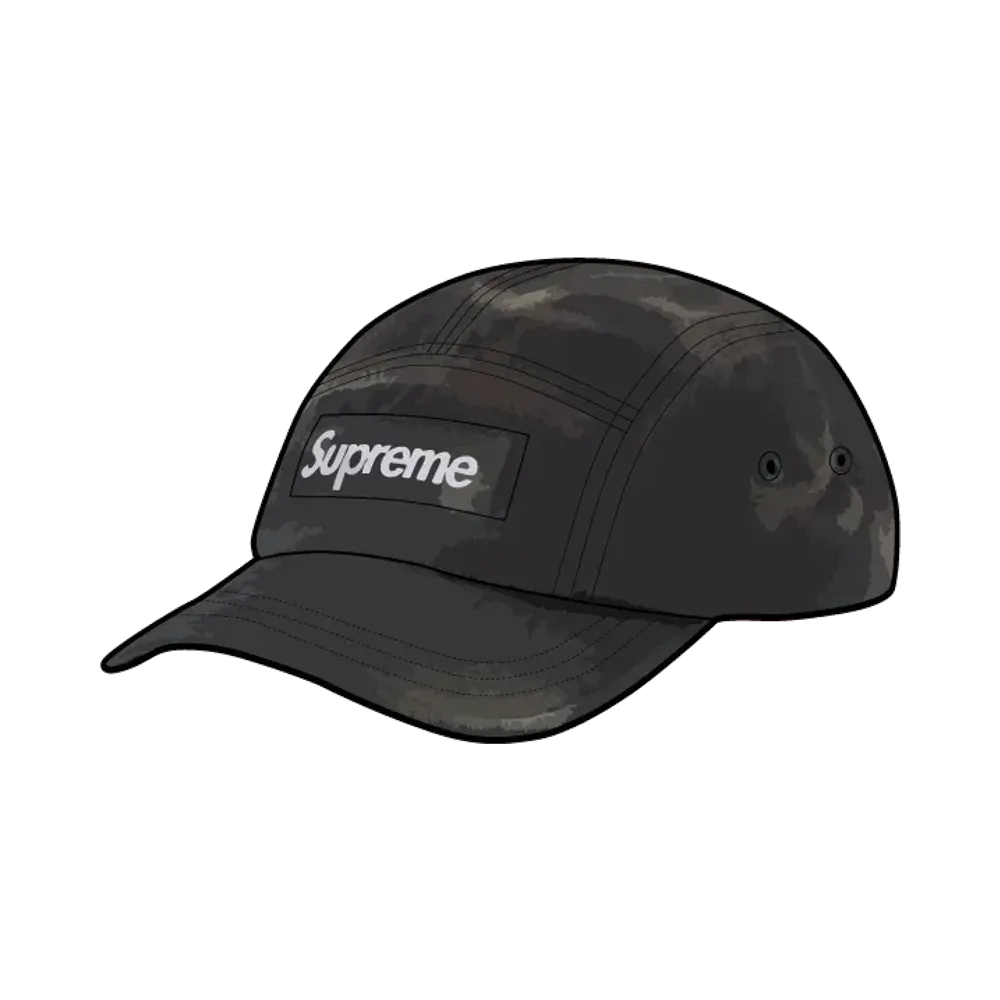 Supreme Overdyed Camp Cap "Black"