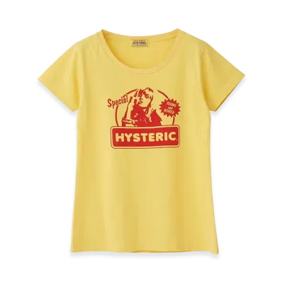 HYSTERIC GLAMOUR Women's Hysteric Glamour Hys Special Recipe T-Shirt "Yellow"
