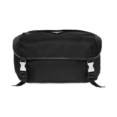 PRADA Re-Nylon and Saffiano Leather Shoulder Bag "Black"