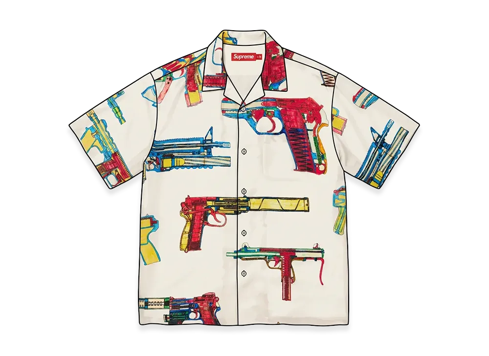 Supreme Guns Silk S/S Shirt "Stone"