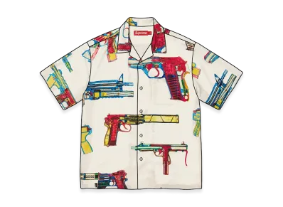 Supreme Guns Silk S/S Shirt "Stone"