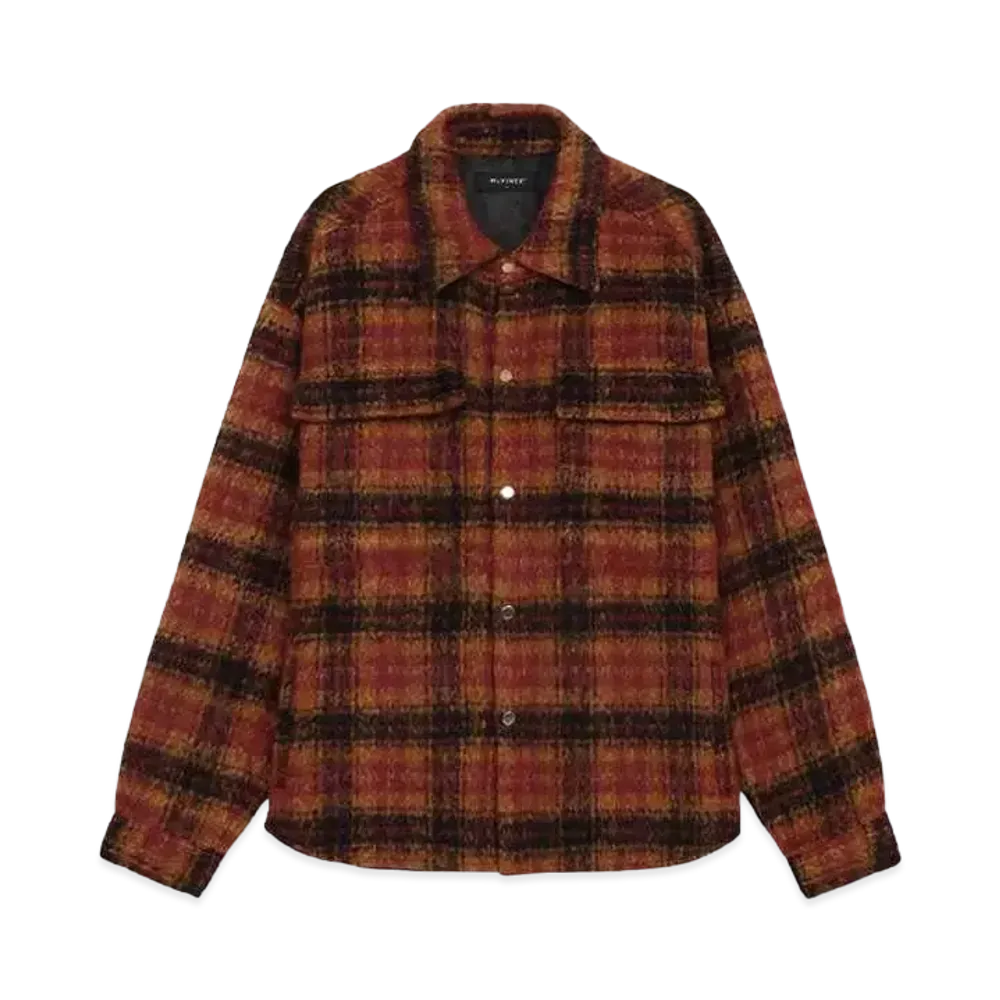 MLVINCE OVERSIZED CHECK JACKET "BROWN"