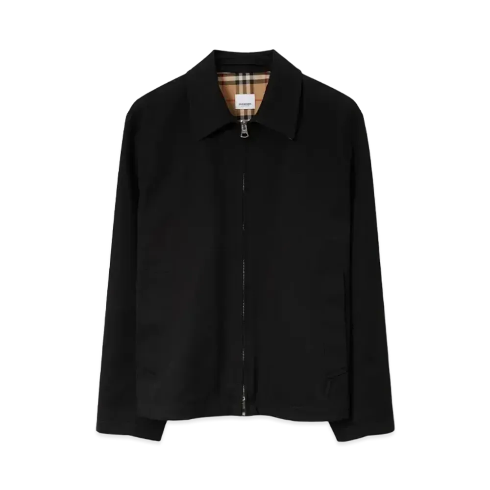 Burberry Men's Gabardine Harrington Jacket "Black"