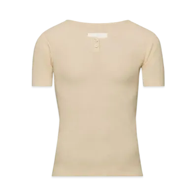 Maison Margiela Men's Rib Knit Top "Pink Beige"