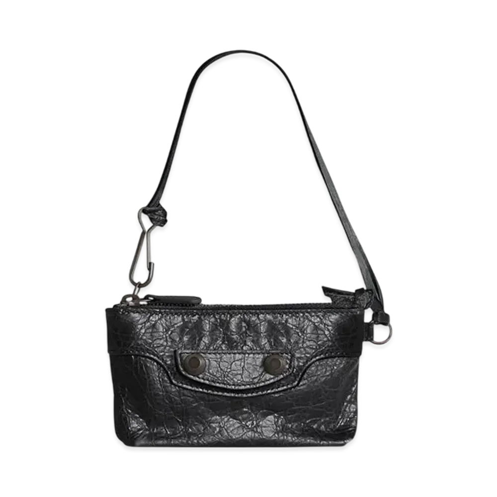 BALENCIAGA Le City Zip Pouch Charm "Black"