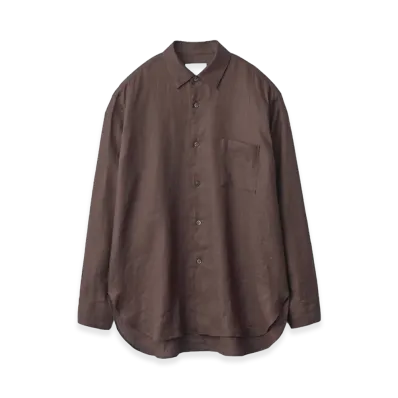 ssstein Light Linen Oversized LS Shirt "Brown"