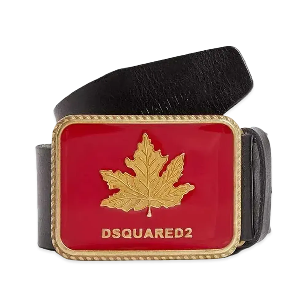 Dsquared2 Canadian Heritage Plaque Belt "Black"