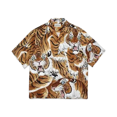 WACKO MARIA Tim Lehi / Hawaiian Shirt #1 "Beige"