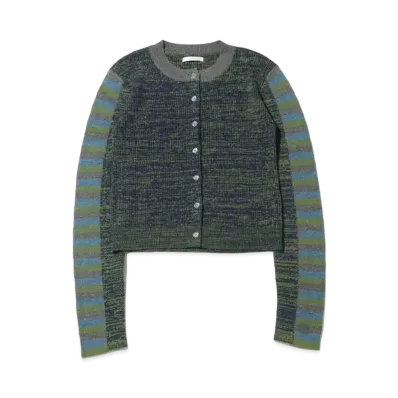 atmos pink Colorful Tight Cardigan "Green"