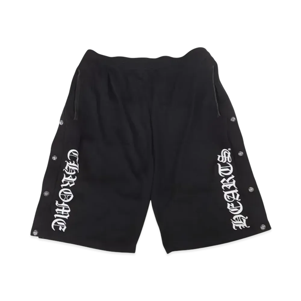 Chrome Hearts Cross Ball Button Track Shorts "Black"