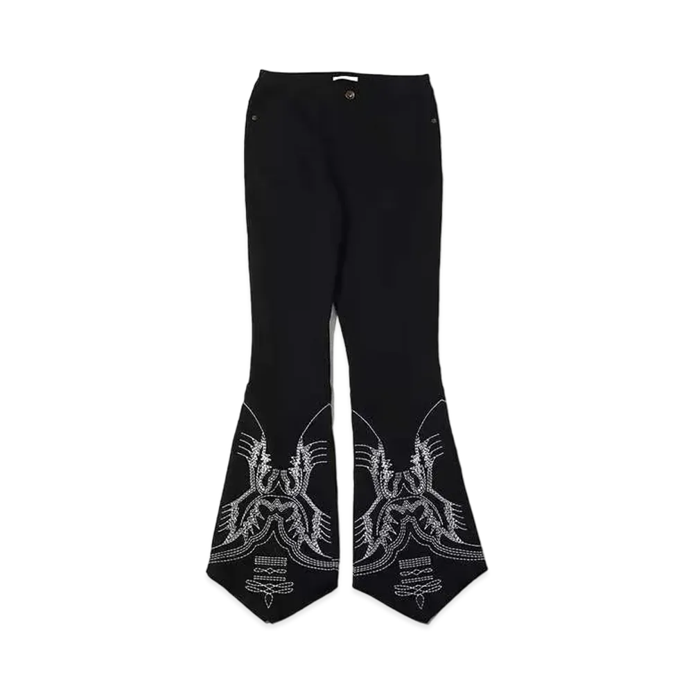 atmos pink Design Flare Pants "Black"