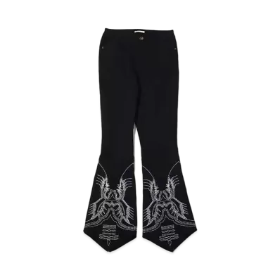 atmos pink Design Flare Pants "Black"