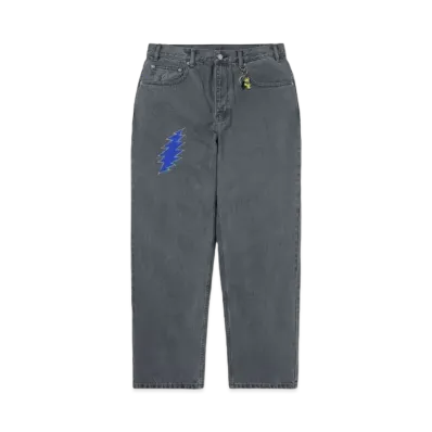thisisneverthat x Grateful Dead Lightning Relaxed Jeans "Dusty Blue"