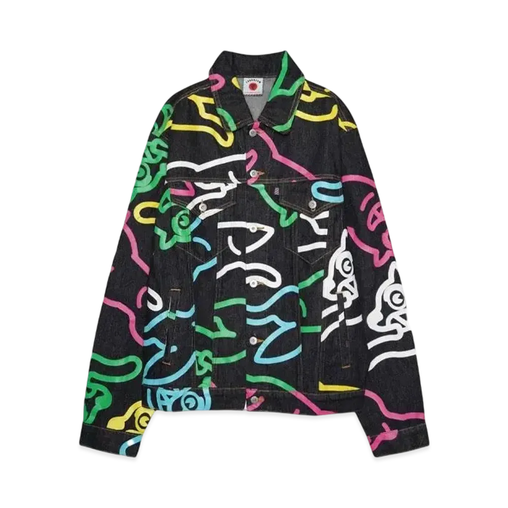 ICECREAM JUMBO RUNNING DOG DENIM JACKET "MULTI"