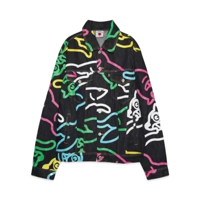 ICECREAM JUMBO RUNNING DOG DENIM JACKET "MULTI"