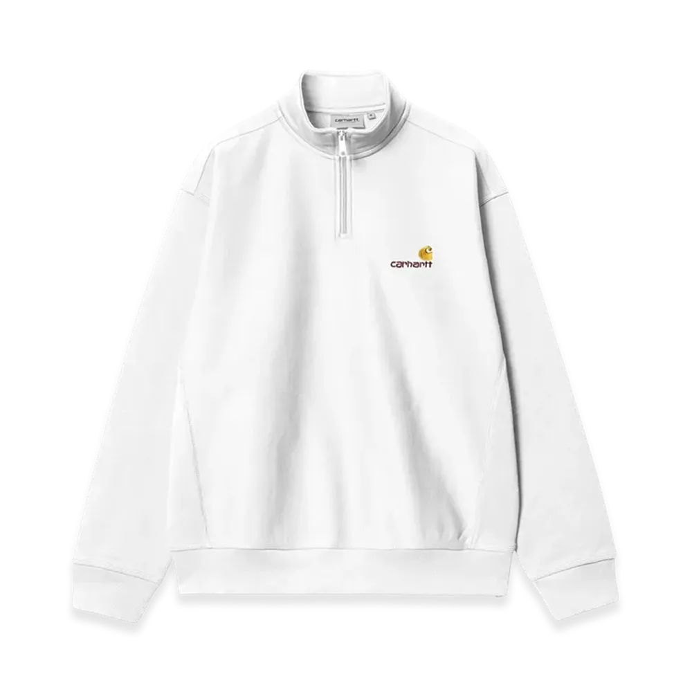 Carhartt WIP Half Zip American Script Sweatshirt "White"