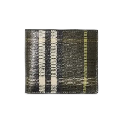 Burberry Check Bifold Wallet "Thicket Green"