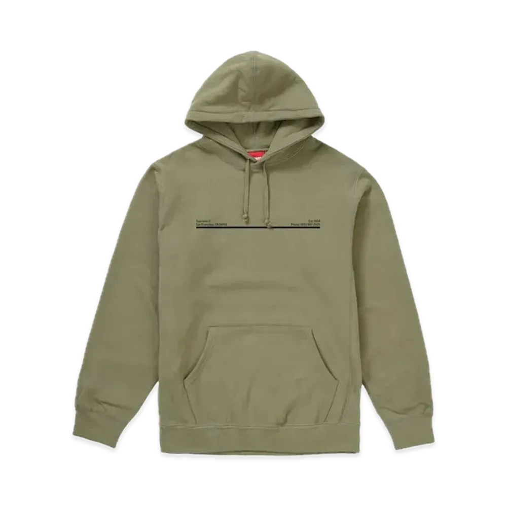 Supreme Shop Hooded Sweatshirt San Francisco "Light Olive"