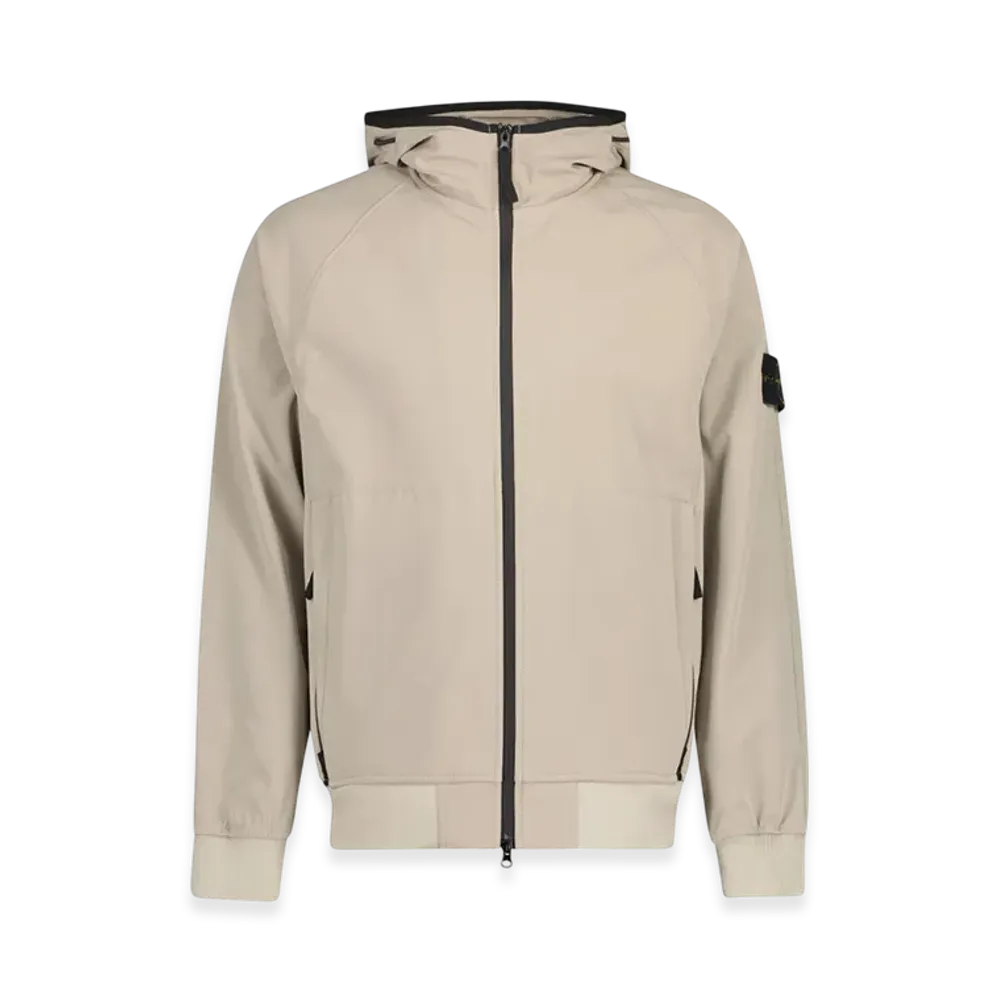 Stone Island 40927 Light Soft Shell-R E.Dye Technology Recycled Polyester Hooded Jacket - 23SS "Dove Grey"