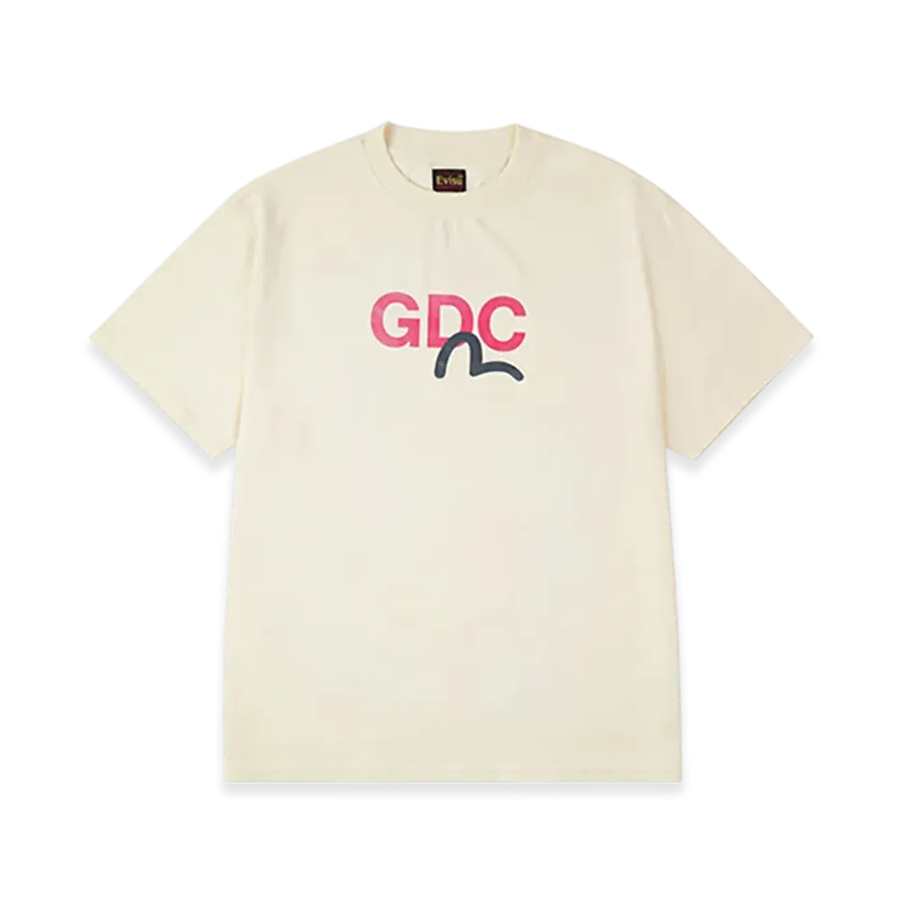 GDC x EVISU Dirty Washed Logo Tee "White"