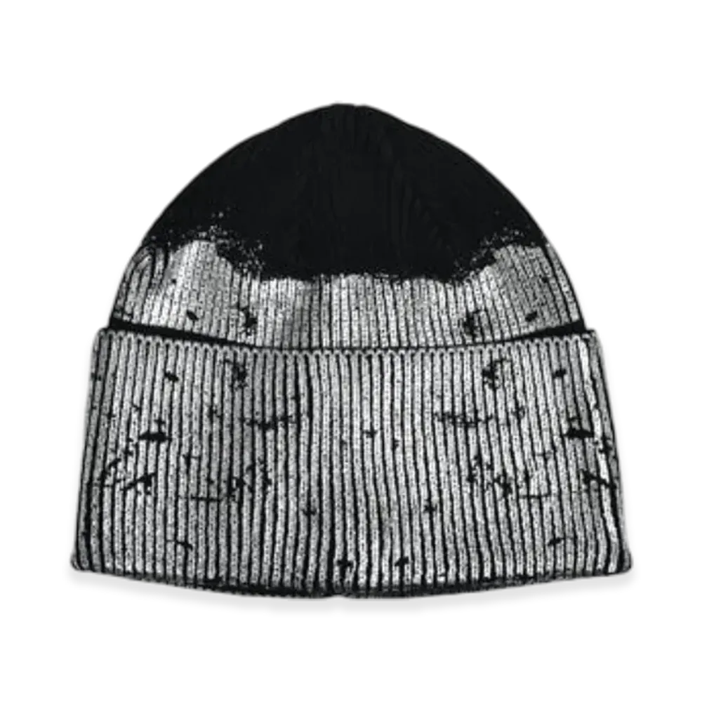 BREATH Foil Print Knit Cap "Black"