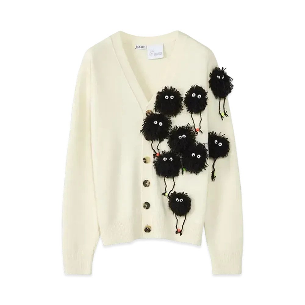 LOEWE x Spirited Away Susuwatari Cardigan In Wool