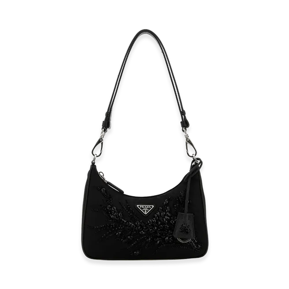 PRADA Women's Re-Nylon Re-Edition Shoulder Bag "Black"