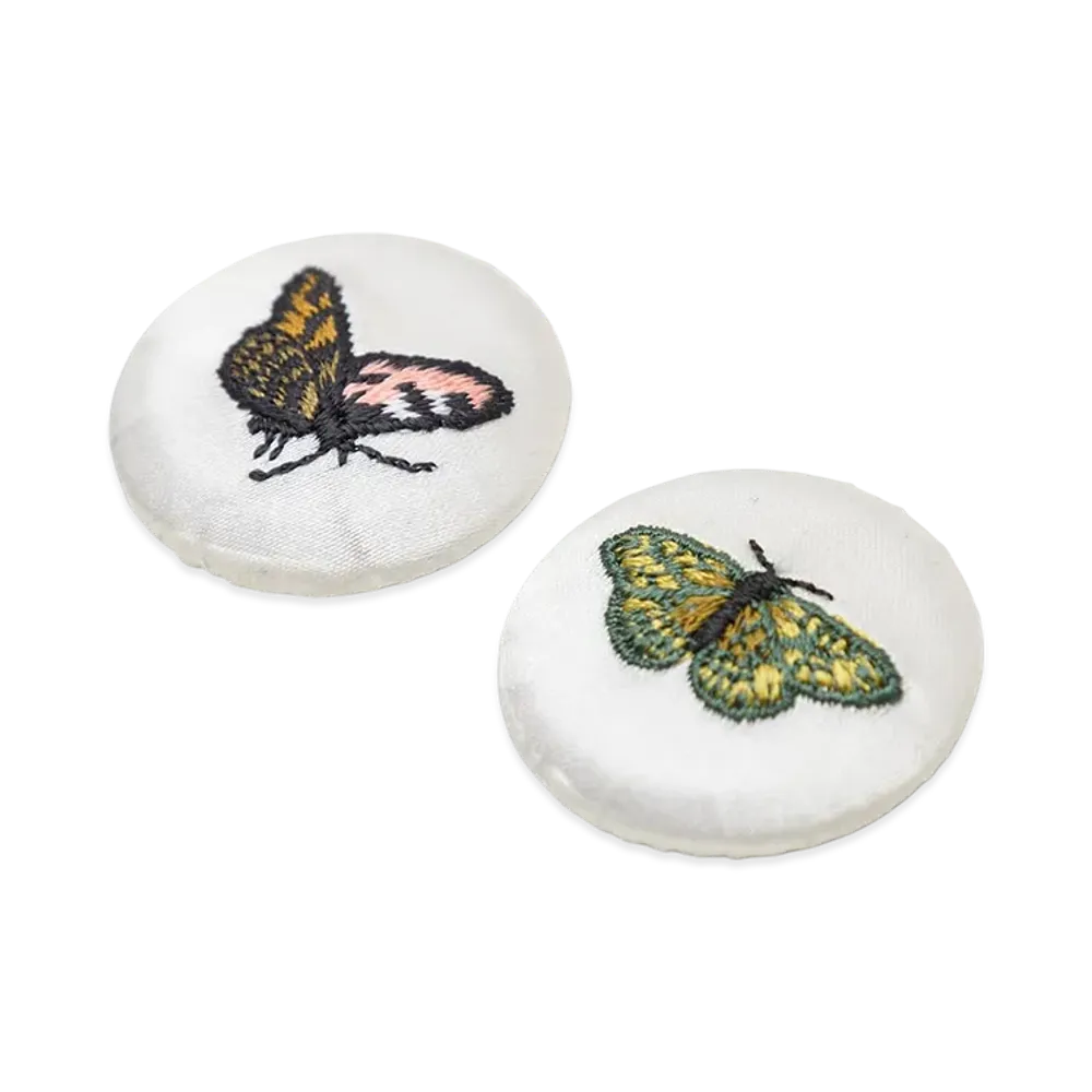 UNDERCOVER Fabric Embroidered Badge Set of 2 "White"