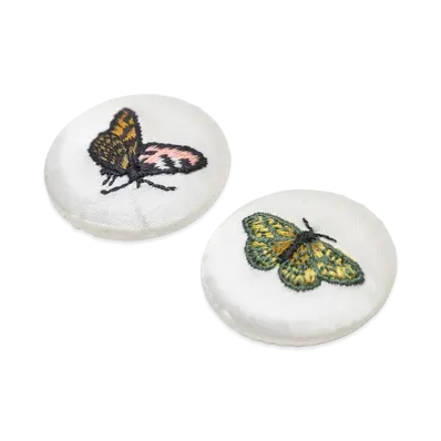 UNDERCOVER Fabric Embroidered Badge Set of 2 "White"