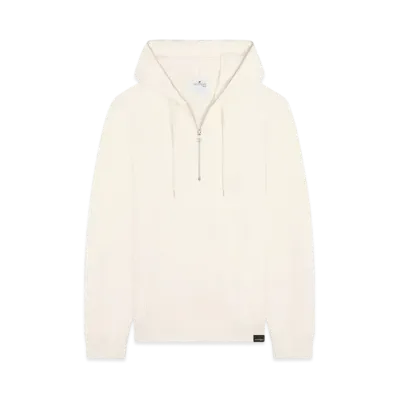 Courreges Zipped Fleece Hoodie "Natural Beige"