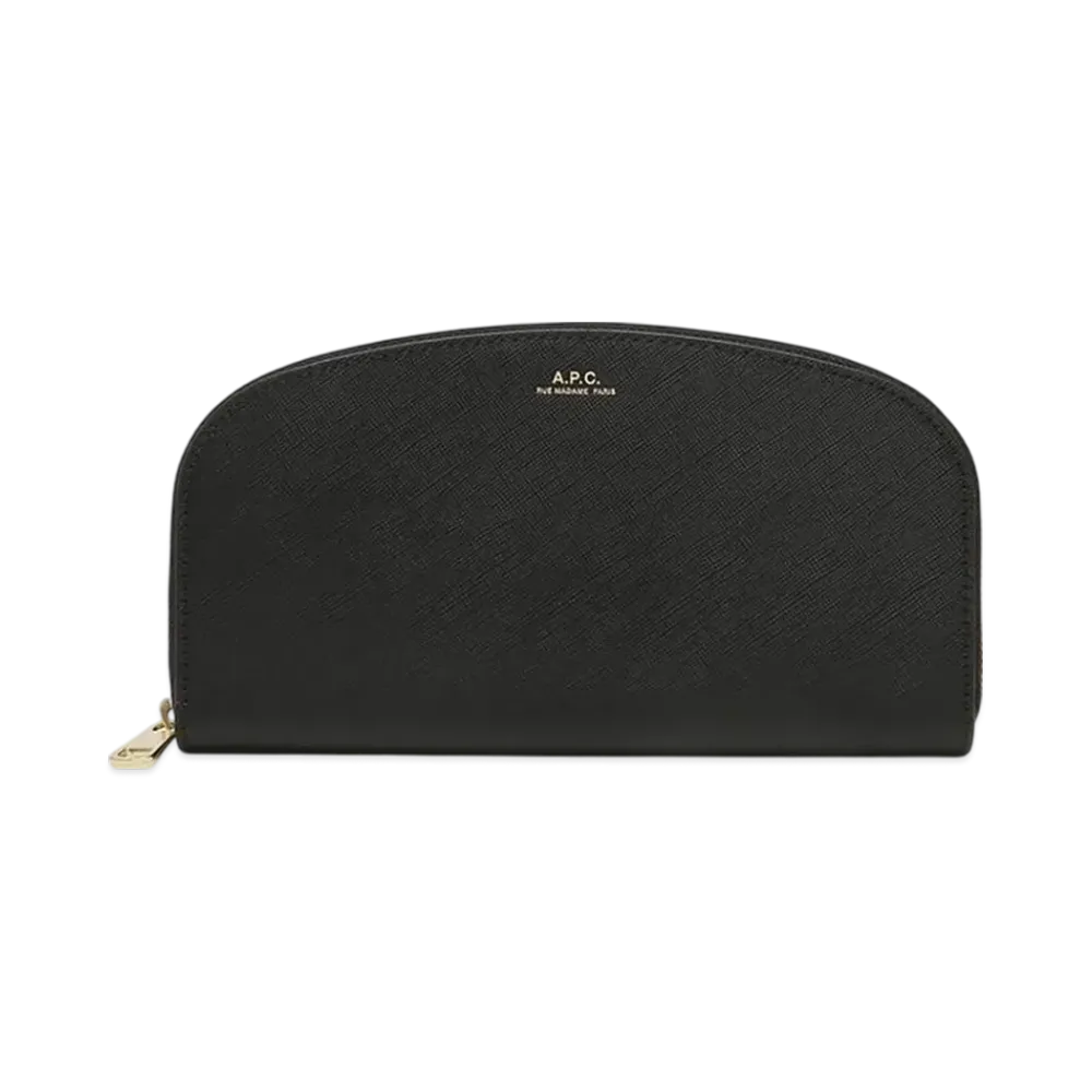 A.P.C. Portefeuille Demi Lune "Black"